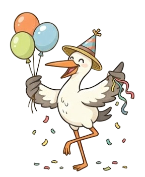 mandras gandras švenčia